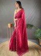 Crimson Red Silk Designer Saree