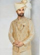 Wedding Wear Cream Color Nehru Jacket