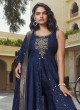 Designer Blue Readymade Palazzo Suit