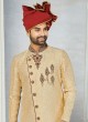 Groom Wear Indowestern In Golden Color