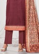 Shagufta Wine Pant Style Salwar Kameez