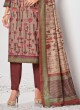 Shagufta Onion Pink Printed Silk Pant Style Salwar Kameez