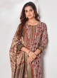 Shagufta Onion Pink Printed Silk Pant Style Salwar Kameez