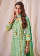 Shagufta Green Silk Salwar Kameez