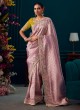 Lovely Lavender Color Embroidered Festive Wear Saree