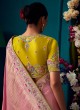 Onion Pink Weaving Embroidered Wedding Saree
