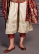 Beige Silk Fabric Pant Style Salwar Kameez