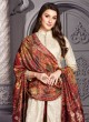 Beige Silk Fabric Pant Style Salwar Kameez