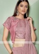 Designer pink colour saree