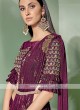 Dark Magenta Party Wear Saree