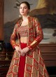 Gajji Silk Jacket Style Lehenga Choli With Ajrakh Prints