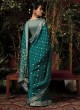 Peacock Green Festive Weaving Dola Silk Saree