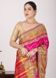 Bandhani Pure Silk Saree With Unstitched Blouse Piece