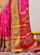 Bandhani Pure Silk Saree With Unstitched Blouse Piece