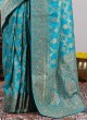 Sea Green Banarasi Silk Saree With Weaving Elegance