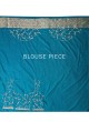 Teal Blue Pure Banarasi Silk Saree