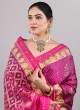 Purple Patola Woven Pure Silk Saree