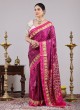 Purple Patola Woven Pure Silk Saree