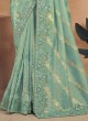 Pista Green Festive Wear Saree In Silk