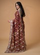 Maroon Bride Wear Gharchola Saree In Pure Chanderi Silk