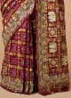 Maroon Bridel Wear Gharchola Saree In Chanderi Silk