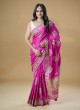 Wedding Wear Pink Pure Gajji Silk Saree