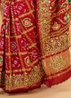 Red Bride Wear Pure Bandhani Gajji Silk Gharchola