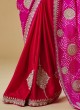 Elegant Pink & Red Pure Gajji Silk Saree