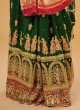 Red And Green Pure Gajji Silk Bridal Gharchola Saree