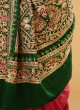 Red And Green Gharchola Saree For Bride Wear