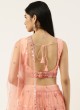 Gorgeous Festive Wear Peach Net Lehenga Choli