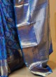 Two Tone Blue Woven Classic Kanjivaram Silk Saree
