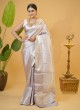 Stunning Light Lilac Kanjivaram Silk Contemporary Saree