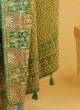 Kanjivaram Silk Golden And Rama Green Wedding Saree