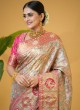 Golden And Rani Kanjivaram Silk Embroidered Saree