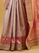 Traditional Banarasi Silk Saree With Embroidered Border