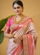 Traditional Banarasi Silk Saree With Embroidered Border