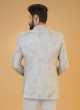 Grey Color Jacket Style Jodhpuri In Imported