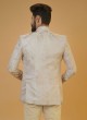 Beige Wedding Wear Jacket Style Jodhpuri Suit