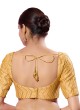 Silk Thread Embroidered Golden Color Blouse