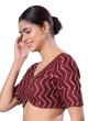 Thread Embroidered Silk Readymade Blouse