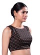 Cotton Printed Readymade Blouse In Black