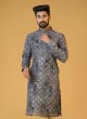 Embroidered Cotton Silk Kurta Pajama For Men