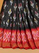 Pure Silk Black And Red Saree With Patola Work