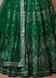 Organza Embroidered Designer Lehenga Choli In Green