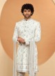 Wedding Wear Off white Embroidered Sherwani Set
