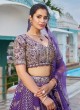 Exclusive Purple Designer Silk Lehenga Choli For Wedding