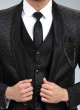 Black Embroidered Tuxedo Suit
