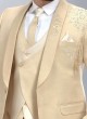Cream Tuxedo Set In Imported Fabric