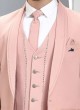 Trendy Peach Imported Fabric Tuxedo Suit